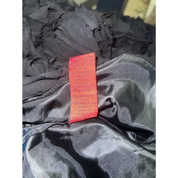 JS Collections dress Strapless Chiffon evening Black sweetheart back zip lined - Picture 9 of 10